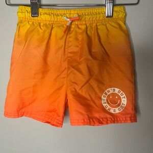 Cat & Jack Orange & Yellow Ombre Swim Shorts Boys Size 4T